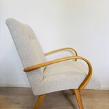 Fully Restored Mid-Century Armchair by Jaroslav Smidek for Ton, Czechoslova