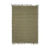 Green jute and cotton rug 190 x 290 cm