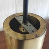 Modernist design pendant light in metal and brass - 50s/60s