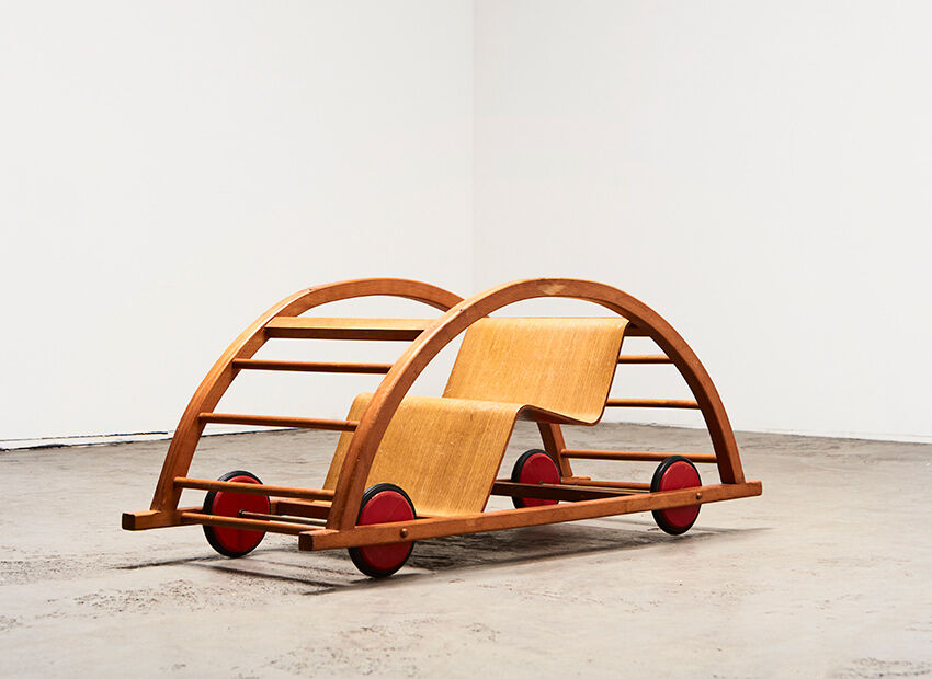 Hans Brockhage Kids Car / Rocking Chair for Siegfried Lenz 1950s