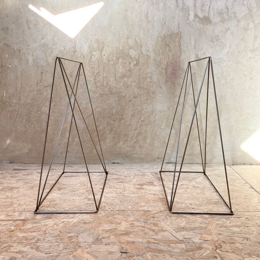 Chromed metal trestles