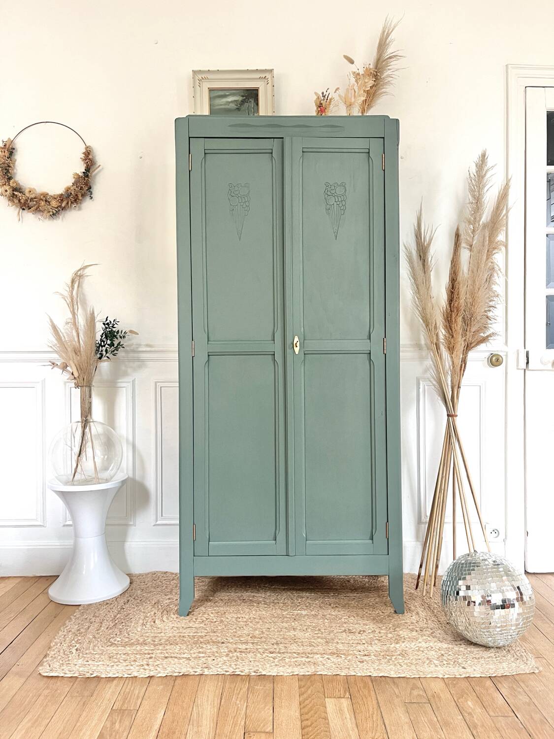 Armoire Art Déco verte