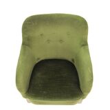 Scandinavian velvet armchair, suede, 1950