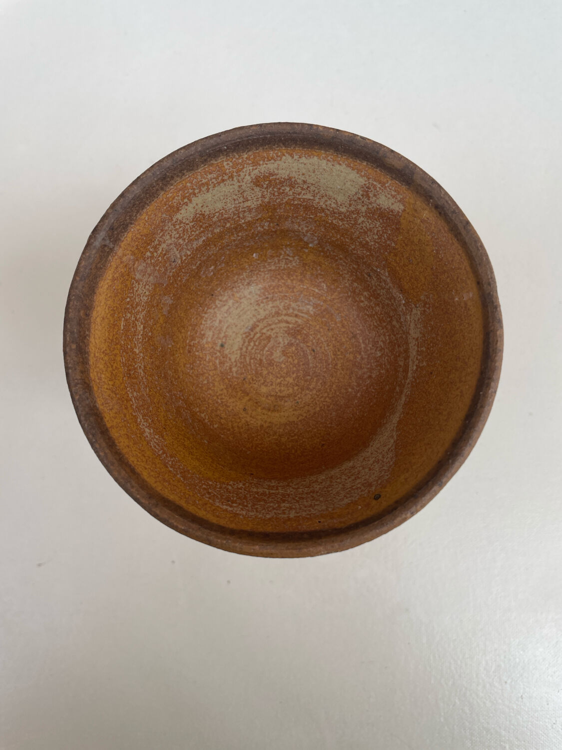 Vintage Scandinavian stoneware chalice cup, Höganäs style, 1960s.