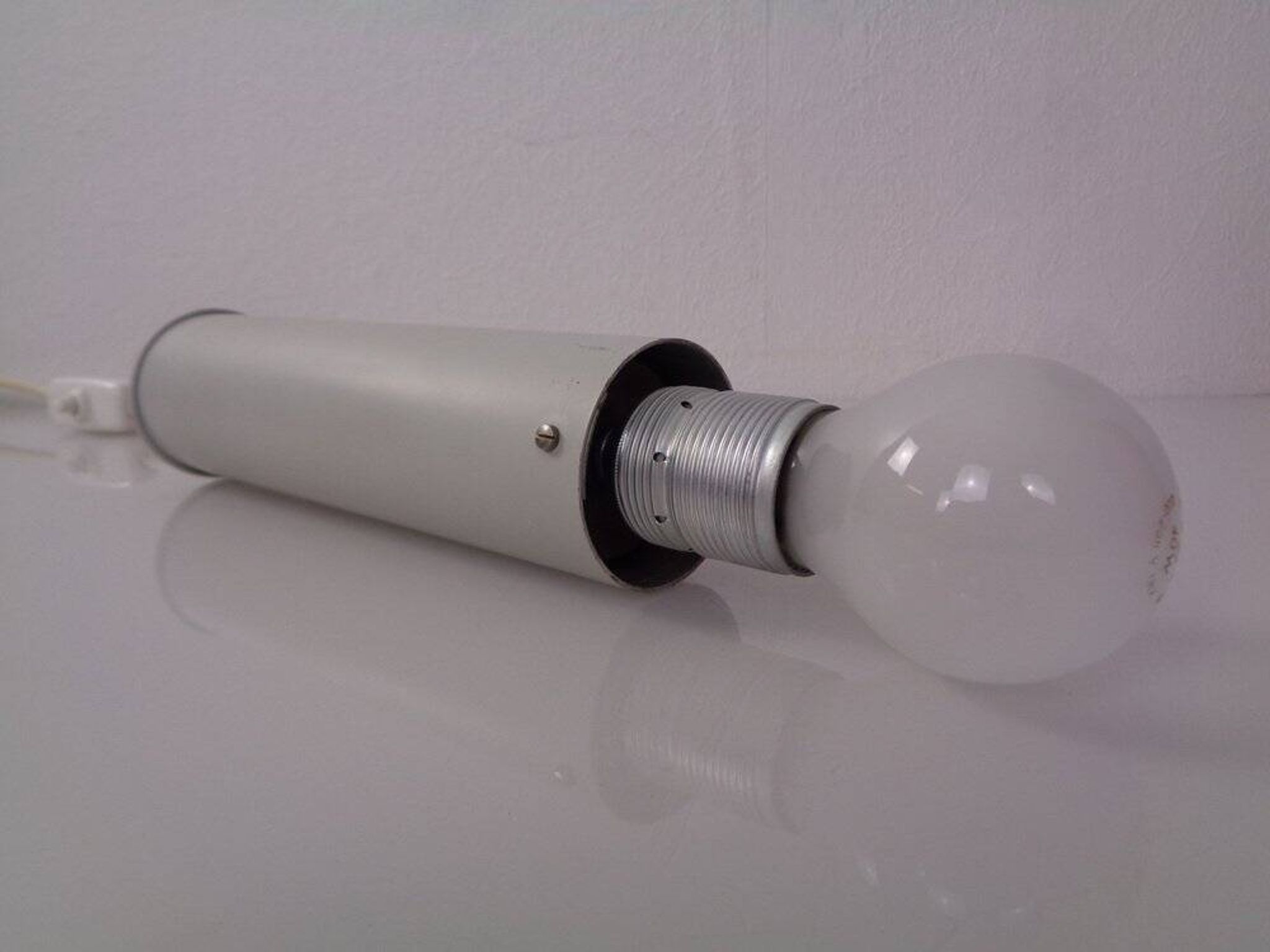 Minimalist table lamp in aluminium, Germany, 1960s