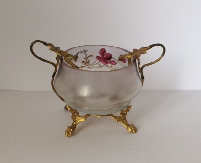 Art Nouveau enamelled glass cup