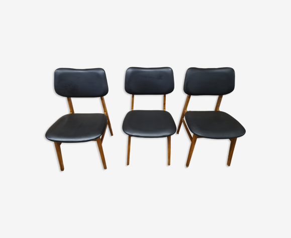 Set de 3 chaises danoises 1960