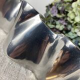 Brushed aluminum candle holder