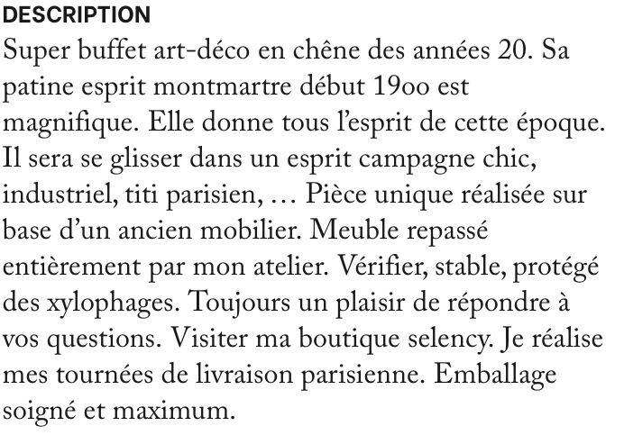 Buffet Parisien art-déco