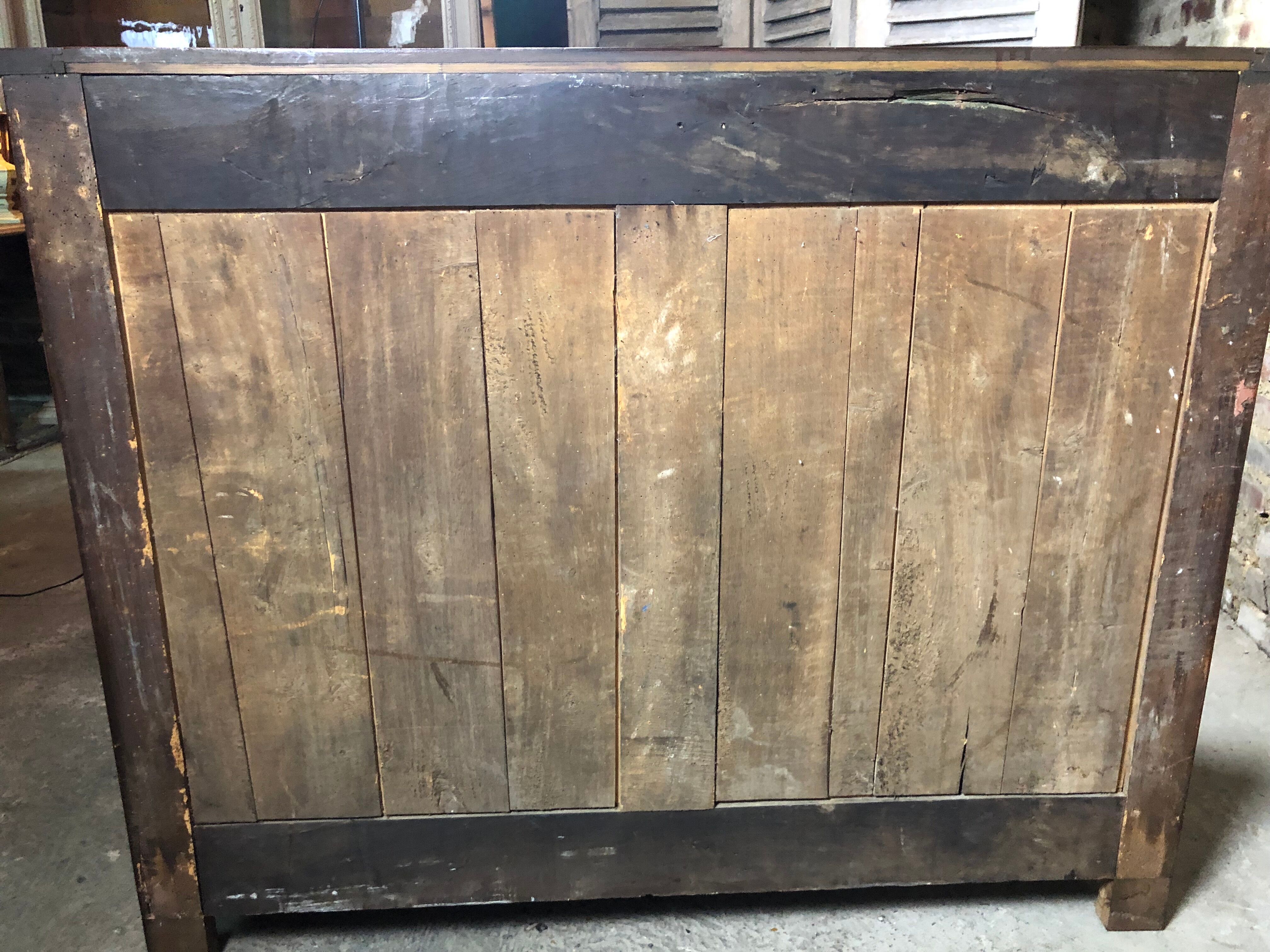 Empire style buffet in mahogany stained mahogany
