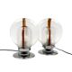 Toni Zuccheri, Set of 2 of Murano glass lamps, Mazzega, Murano Italy 1970