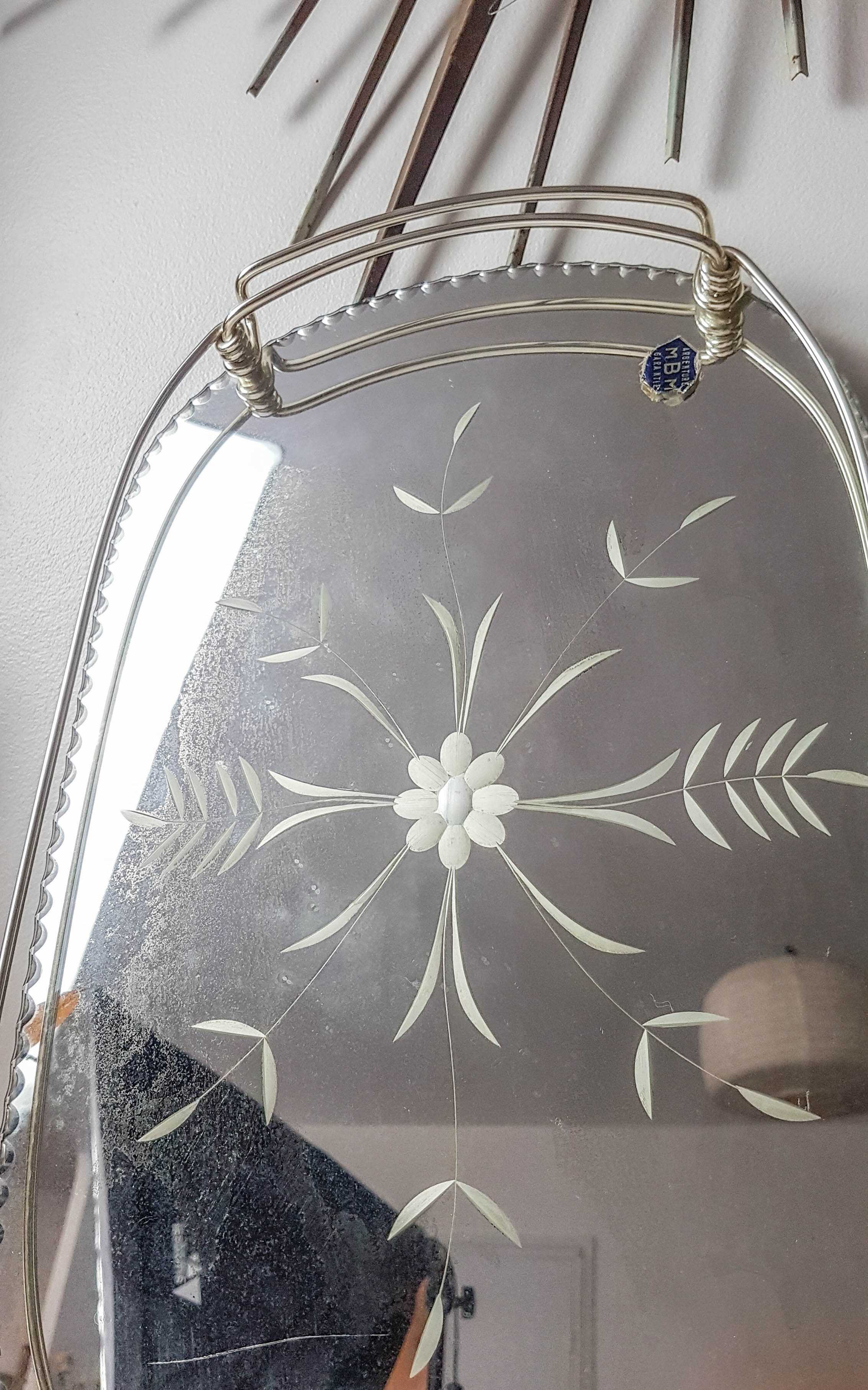 Vintage mirror tray