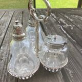 Serving set salt, pepper, mustard