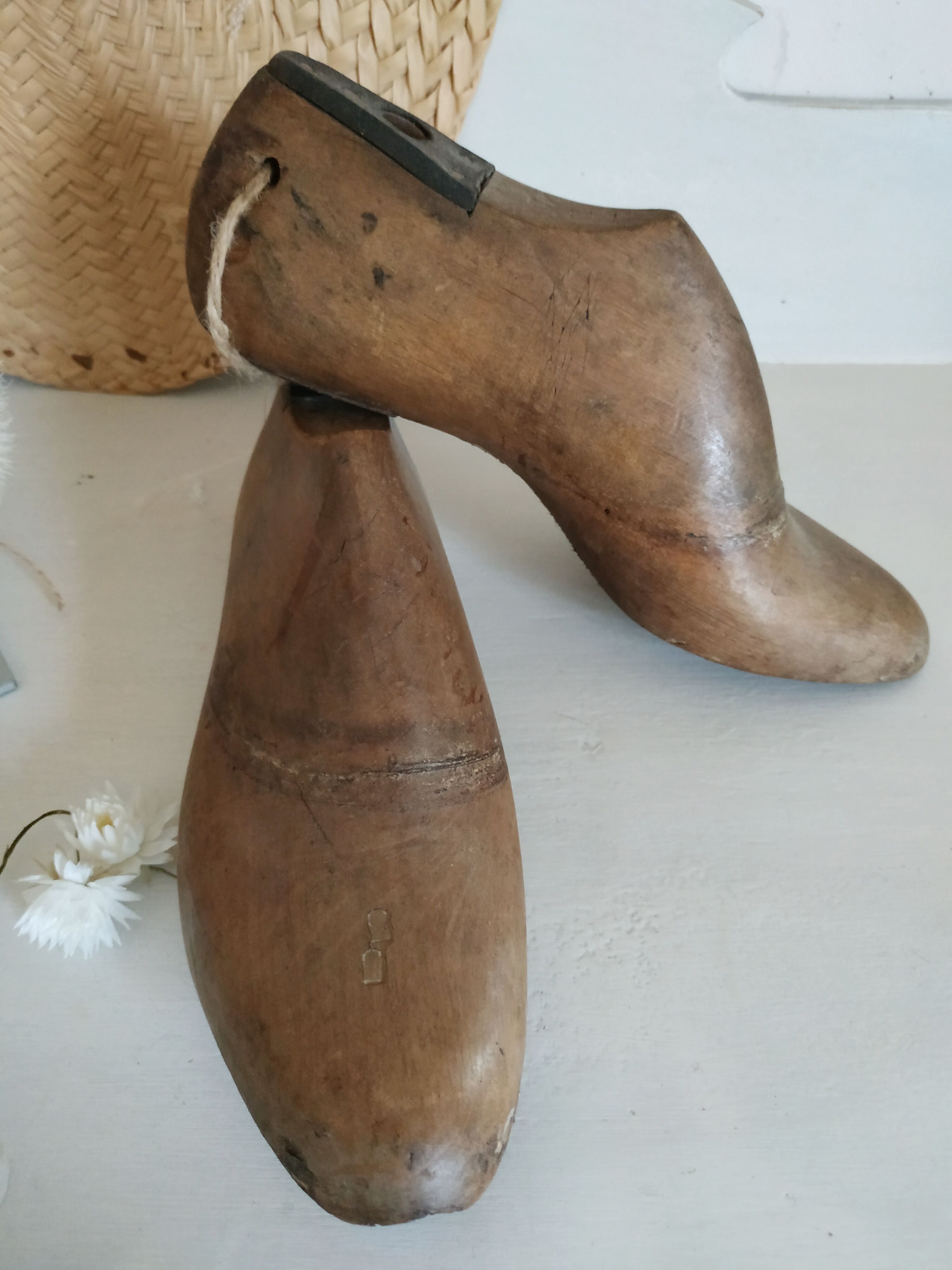 Old wooden shoe trees