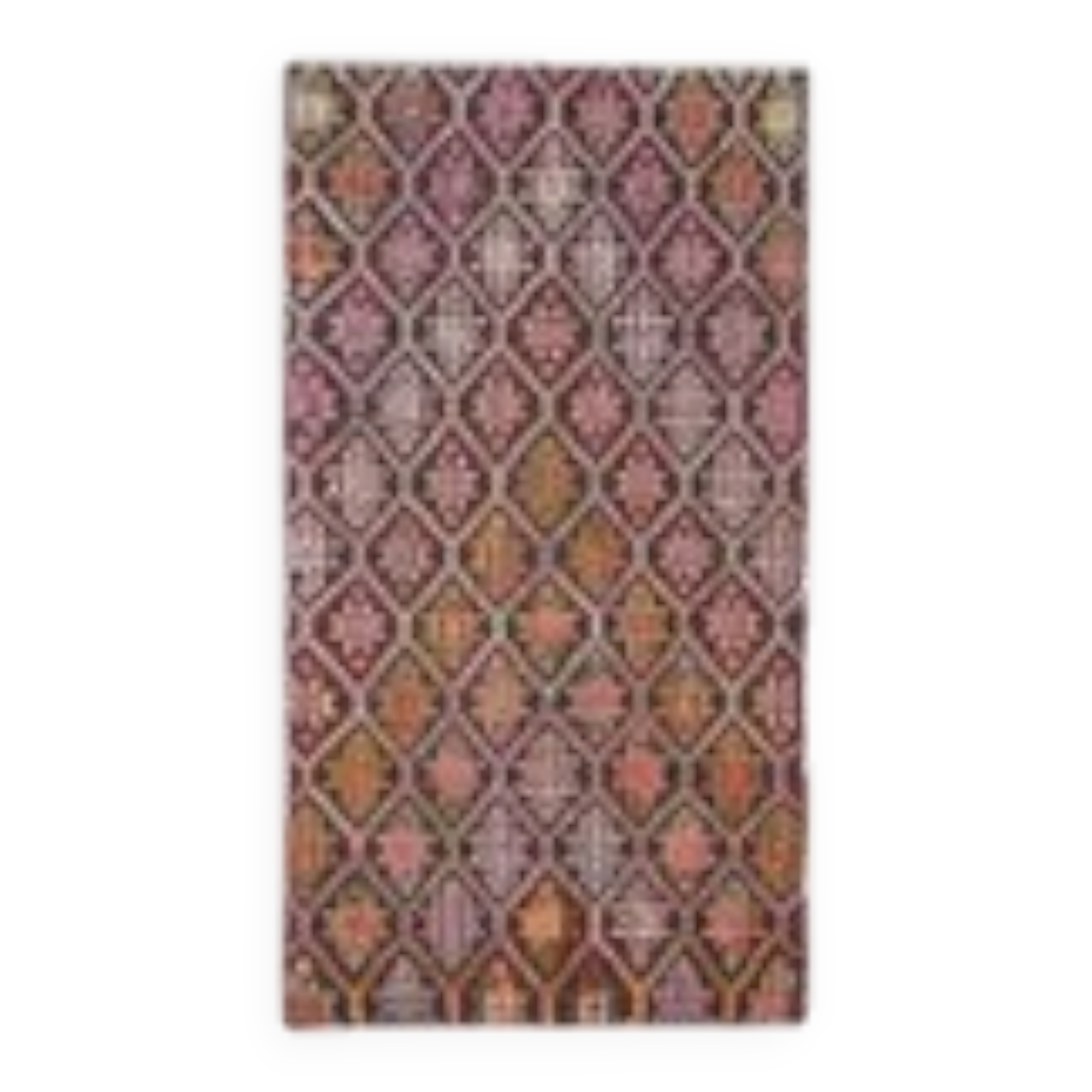 1970s Vintage Turkish Hand-Knotted Wool Cotton Brown Rug 130x194