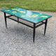 Coffee table of the 60s metal and formica