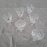 Lot 6 crystal glasses from Reims