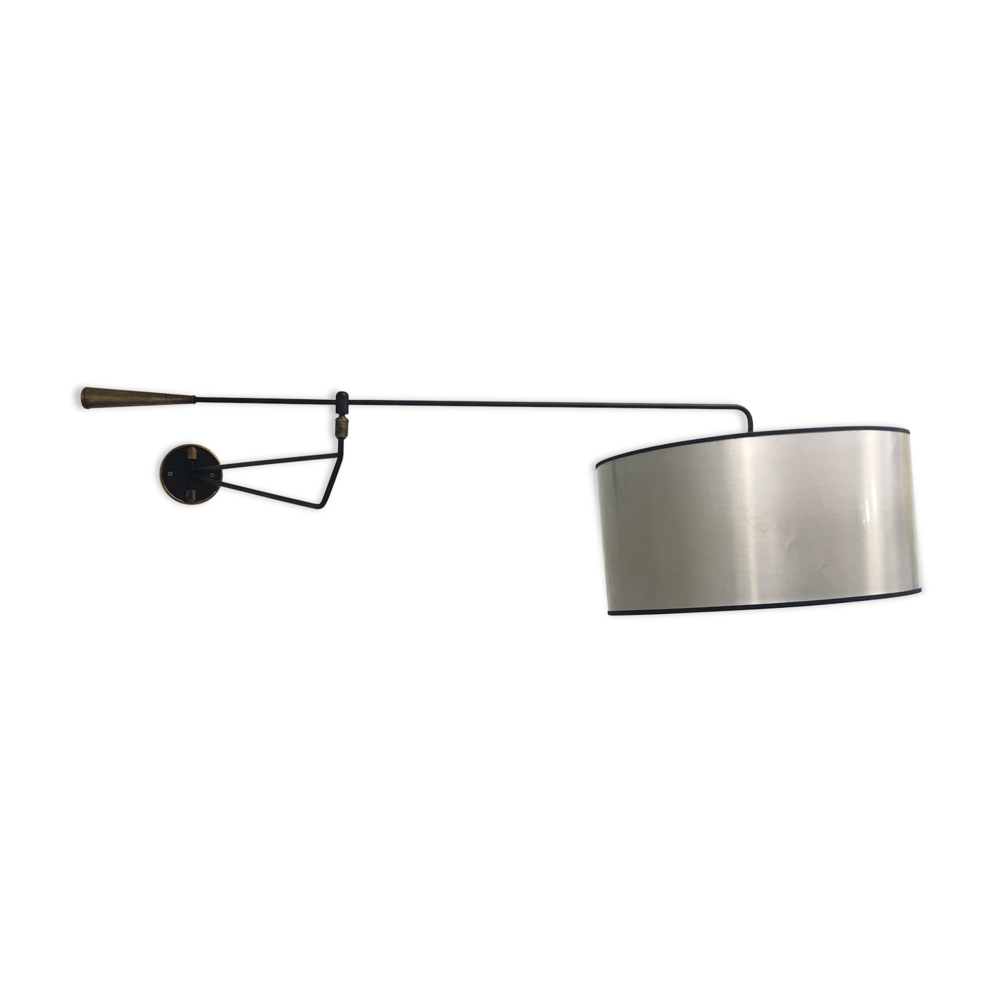 Metal and brass articulated sconce edited by Lunel, 1950s