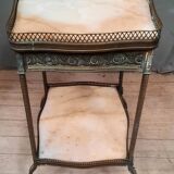 Bronze and onyx side table