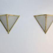 Ensemble d'ppliques de Glashütte Limburg  Allemagne 1970
