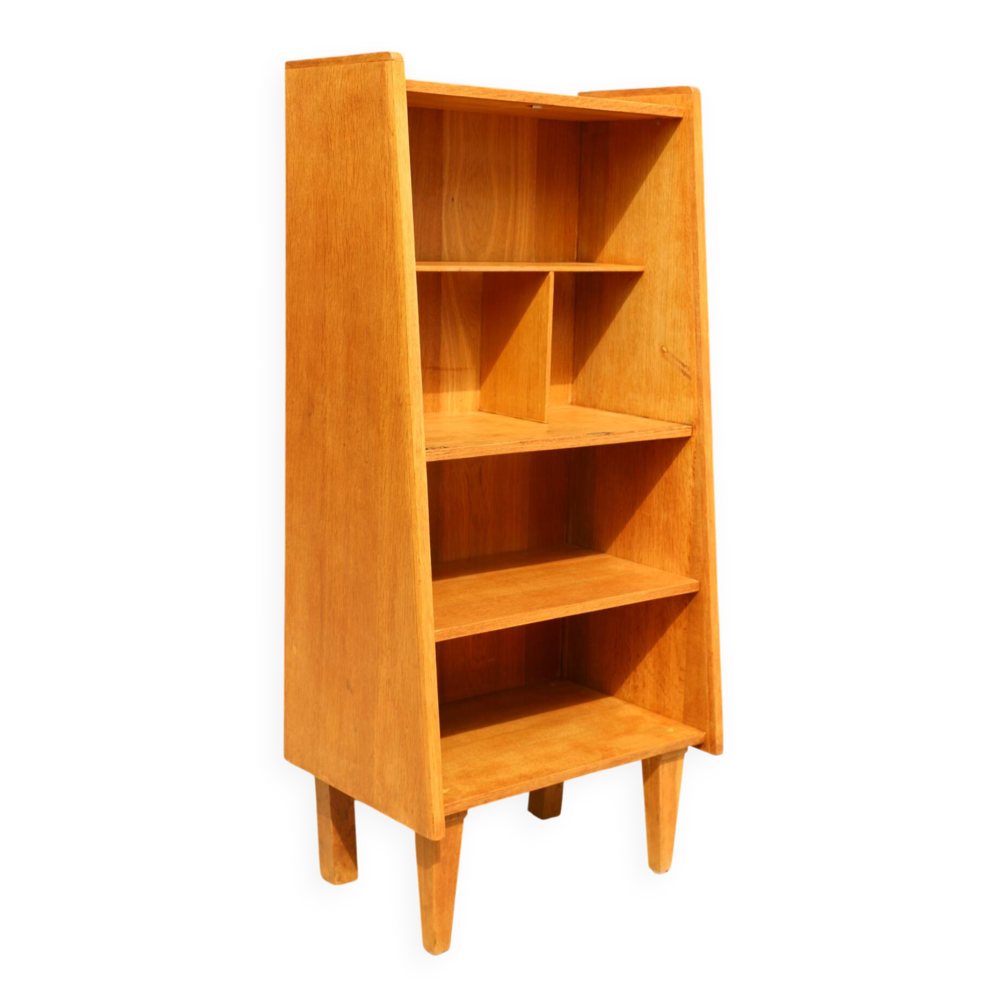 Meuble bibliothèque niches 1950