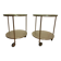 Ensemble de deux chariots en verre à deux niveaux, modèle Strind par Ehlen Johansson pour IKEA.