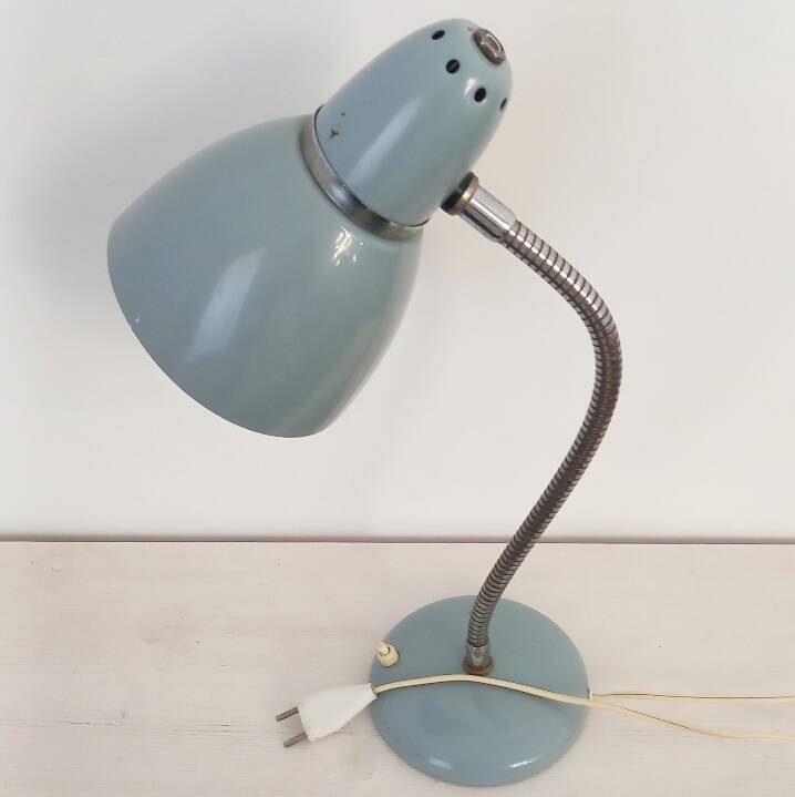 Lampe de bureau années 50 - couleur bleu clair Lancia Flavia