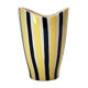 Yellow and black ceramic vase