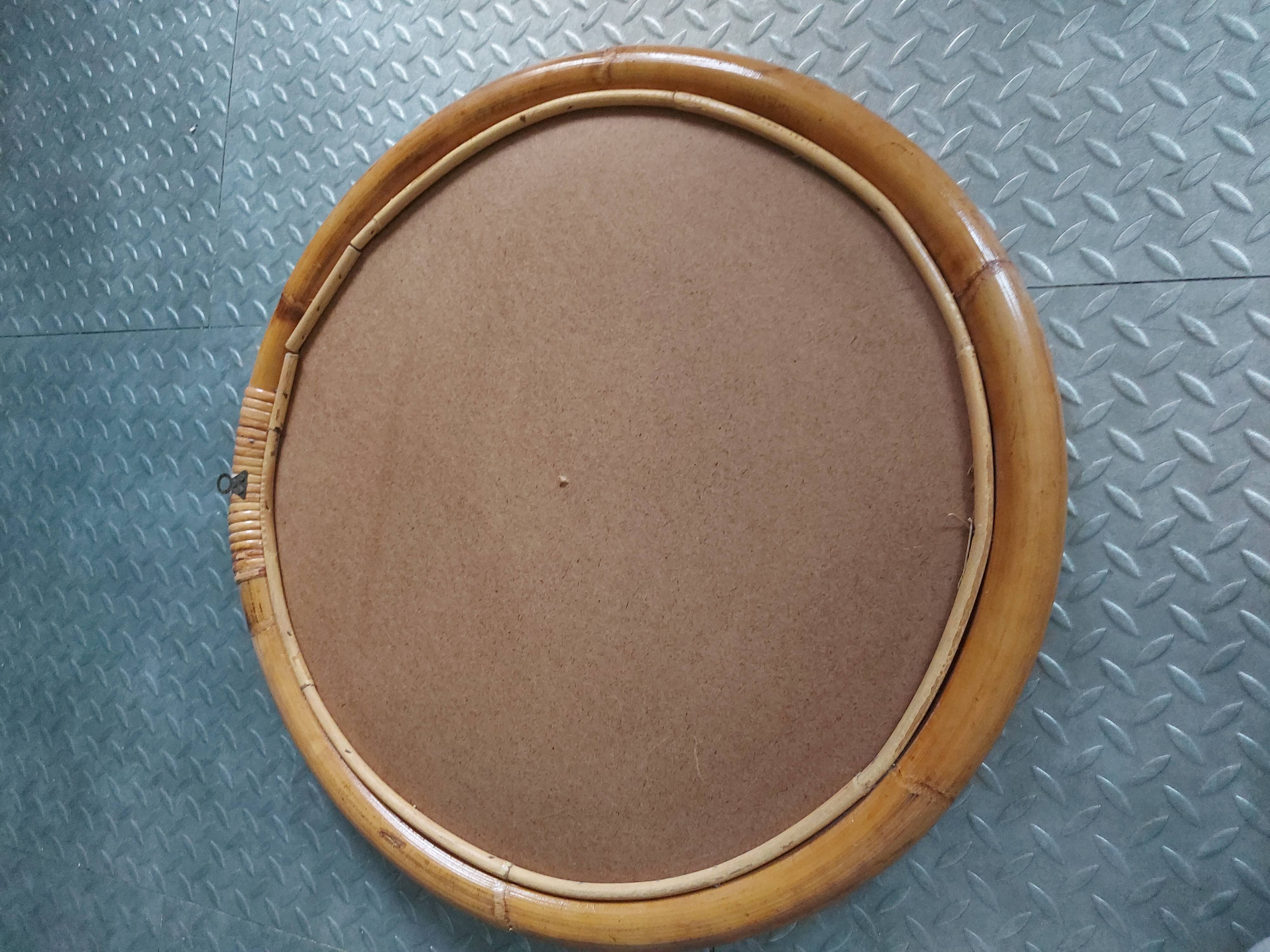 Miroir en bambou