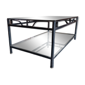 Table basse verre et fer