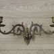 Antique French Gothic Dragon Bronze Double Piano Sconce Signed L. Pinet