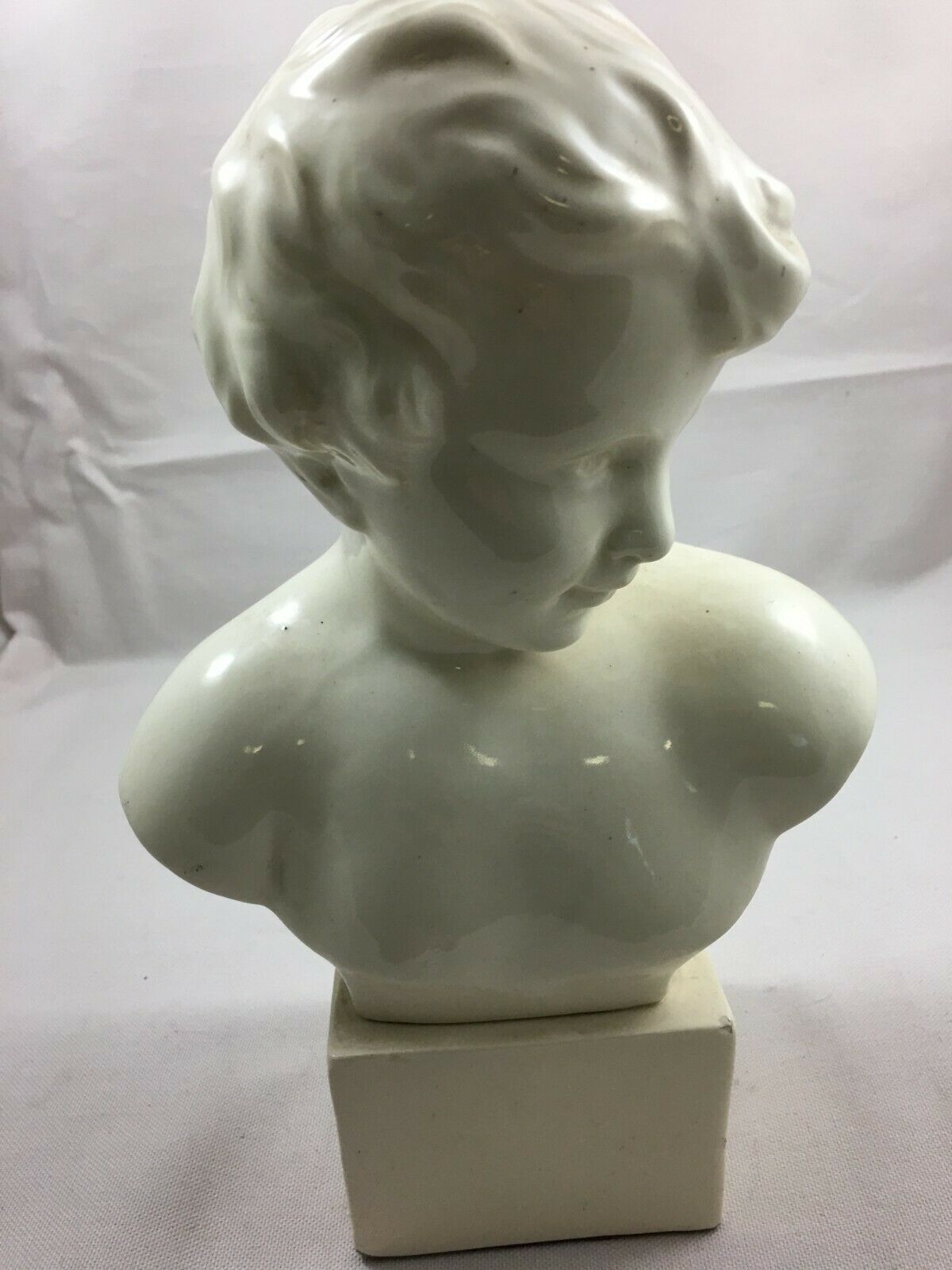 French vintage ceramic child bust Labrec Orleans