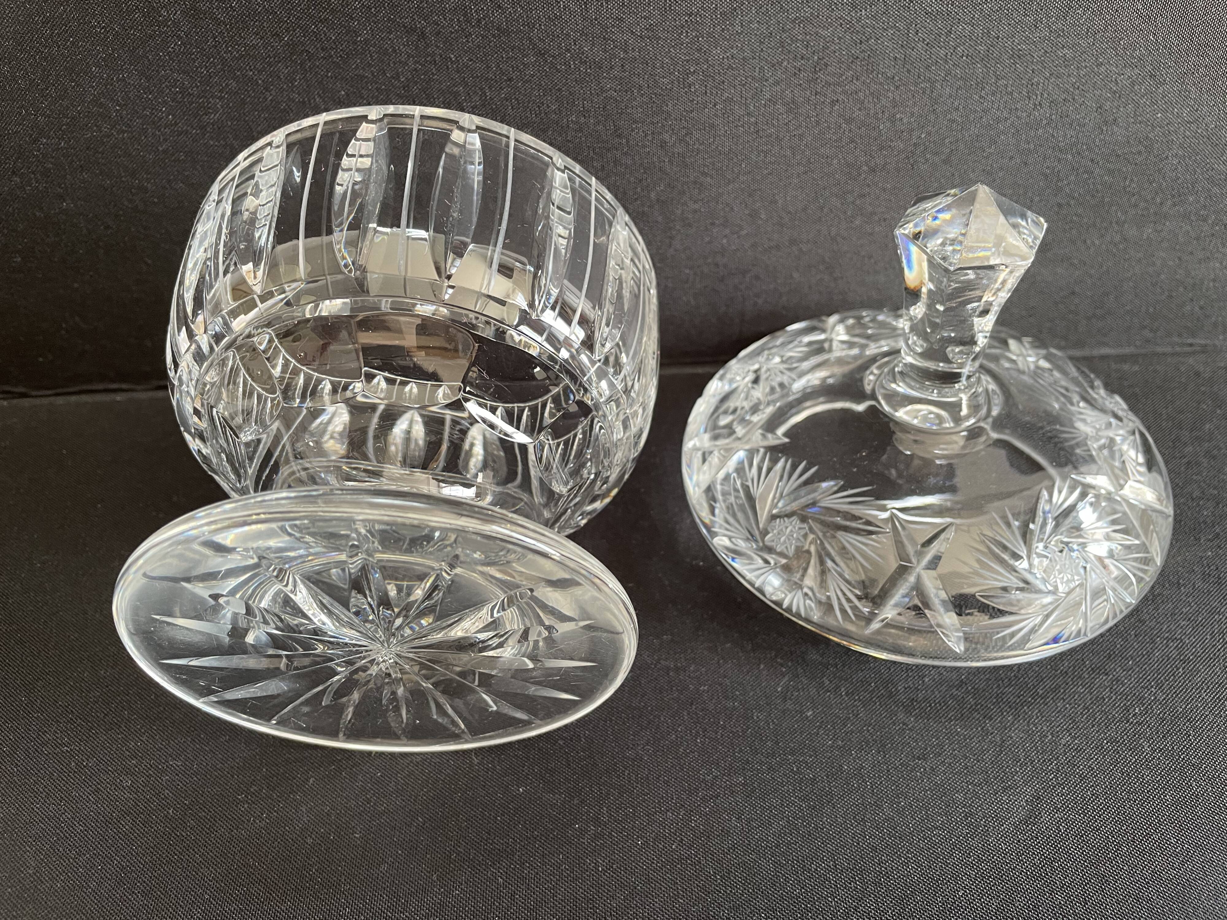 1547 Bohemian Crystal - Sugar or foot candy - Modern mid-century - Cut crystal