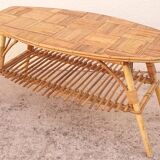 Vintage rattan coffee table