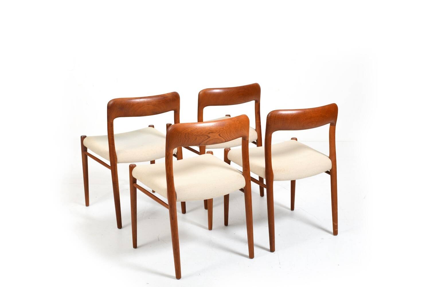Set of Four Danish Dining Chairs by Niels Otto Møller Model No.75