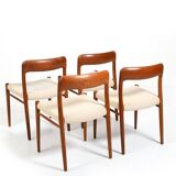 Set of Four Danish Dining Chairs by Niels Otto Møller Model No.75