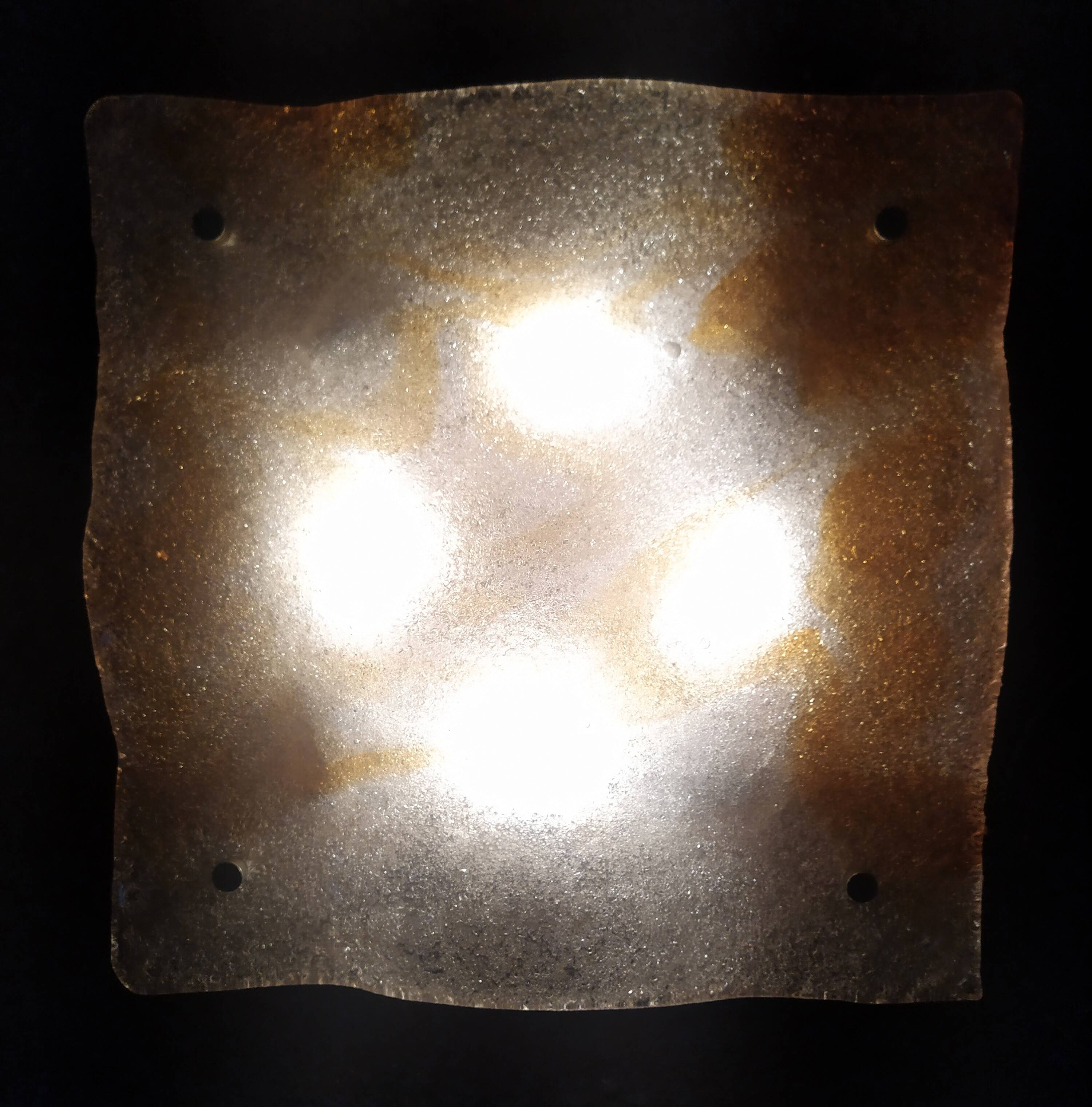 Grande applique en verre de Murano de Mazzega, années 1970