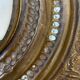 Decorative plate gold XIX in copper and porcelain