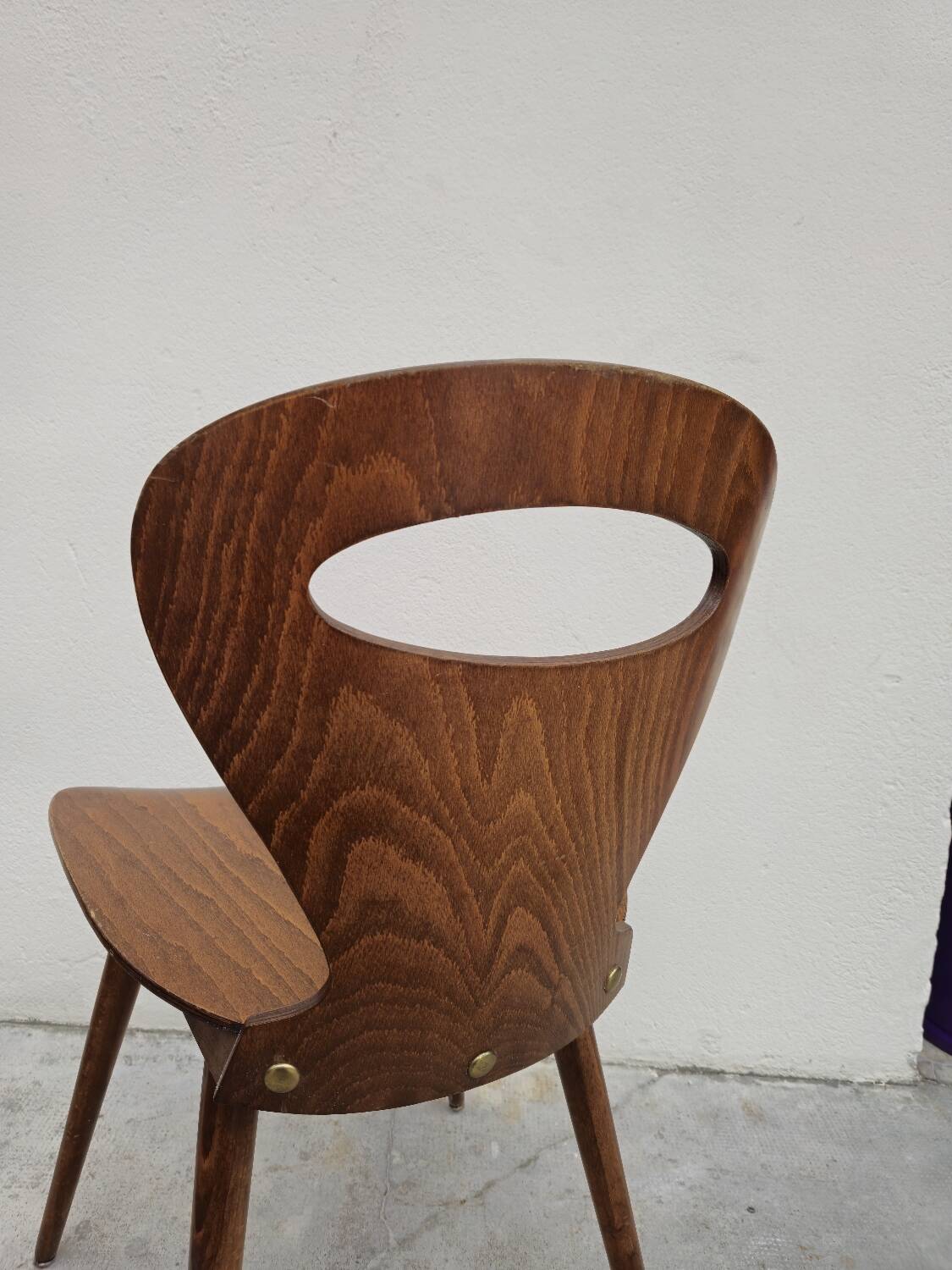 Chaise Baumann de bistrot modèle "fourmi" vintage 1950