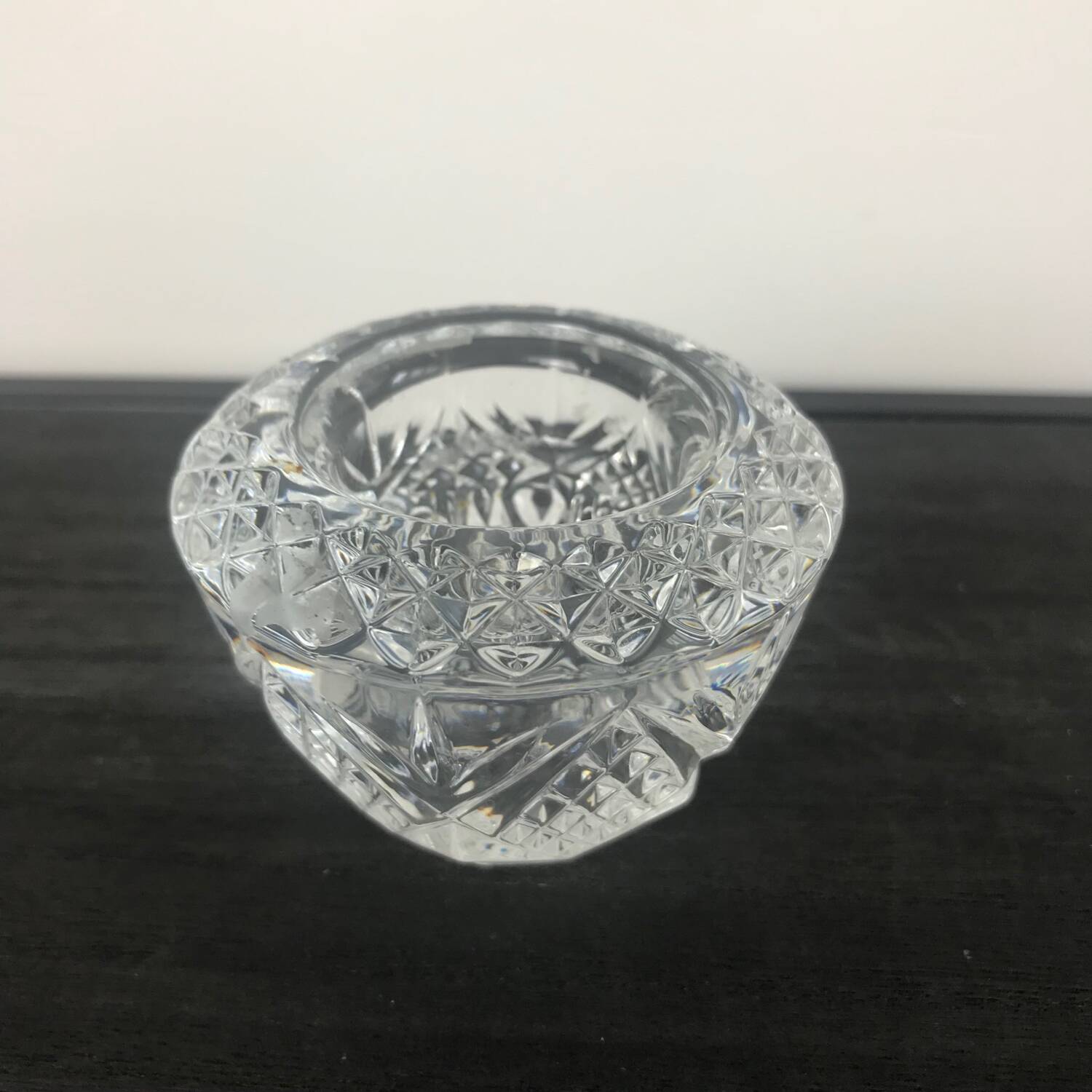 Vintage crystal candle holder fontenay model from maison cristal d'arque