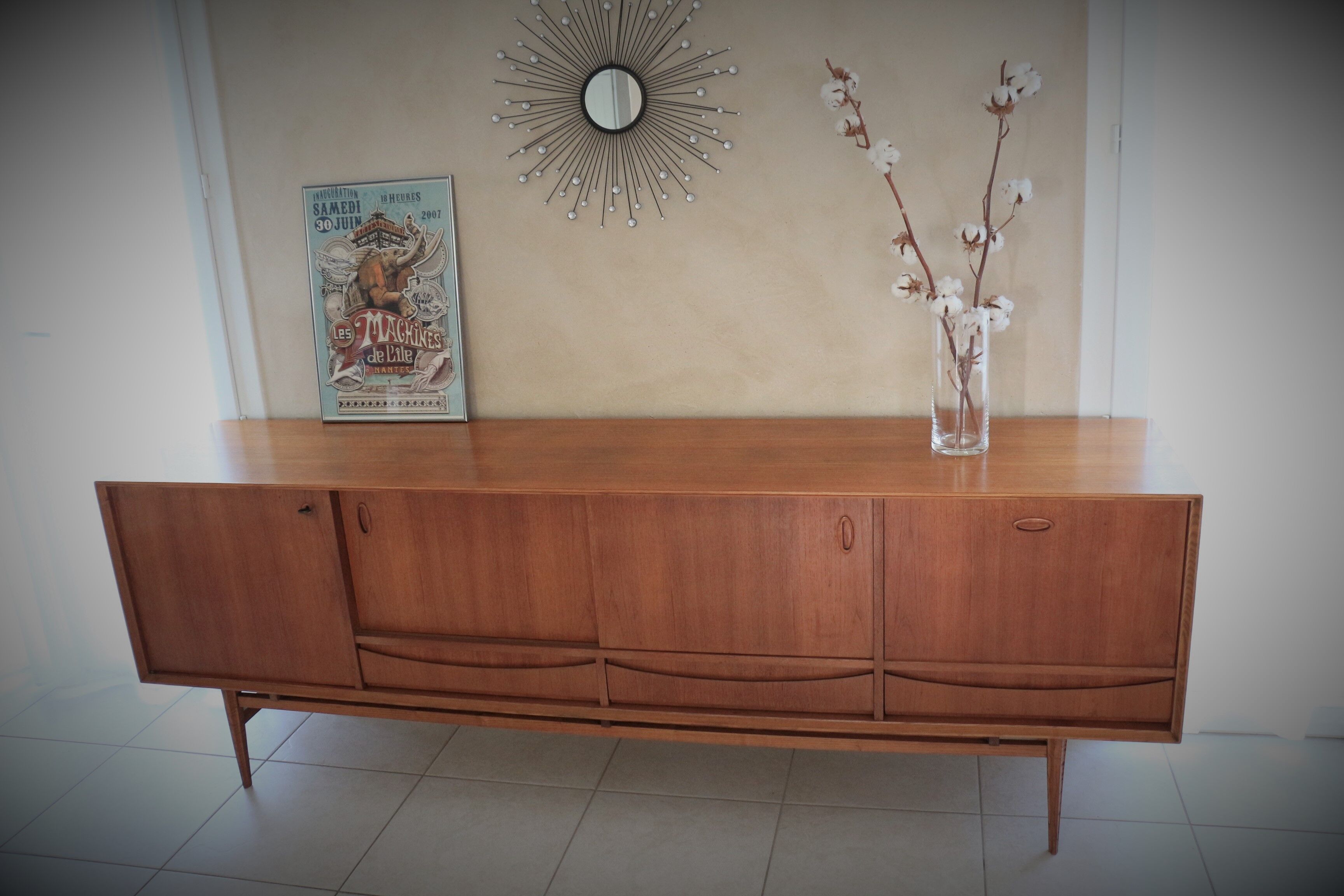 Scandinavian sideboard in vintage teak