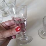 6 verres de bistrot anciens