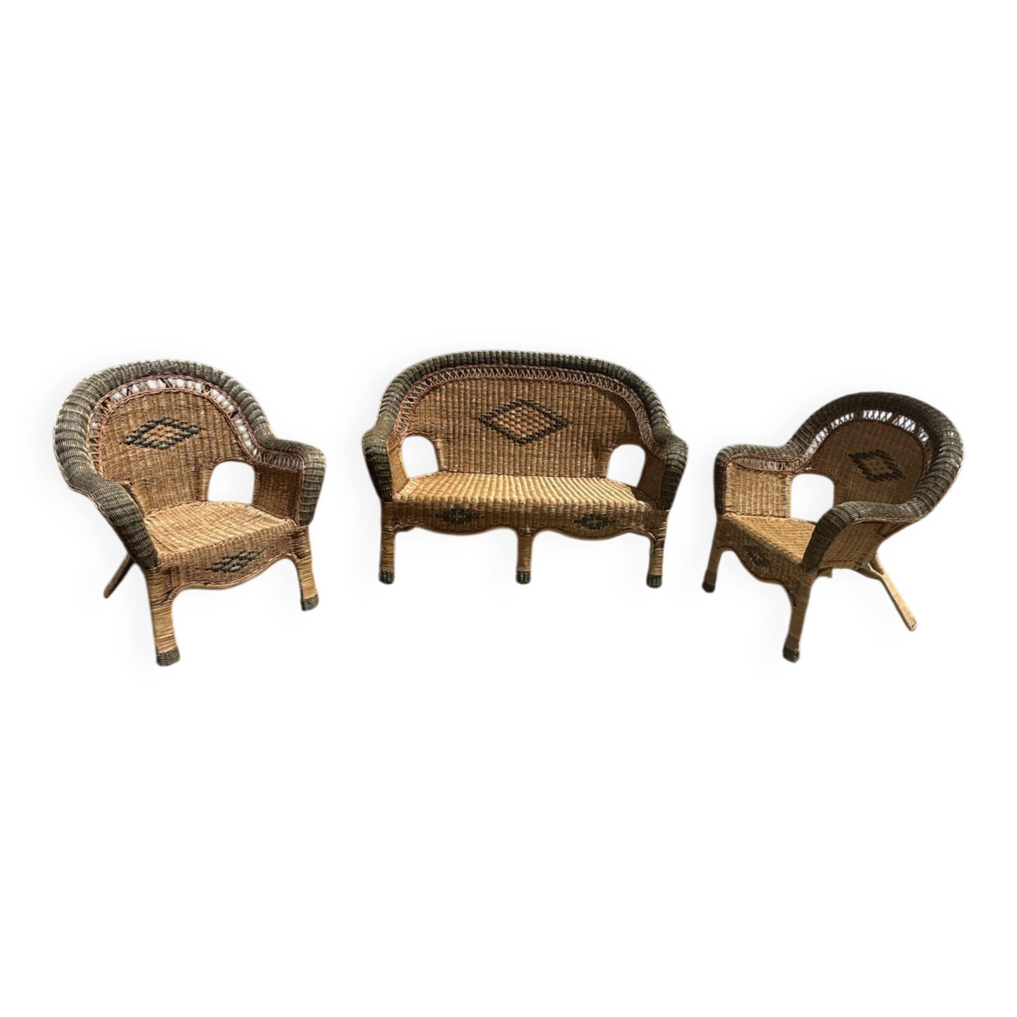 Vintage rattan lounge