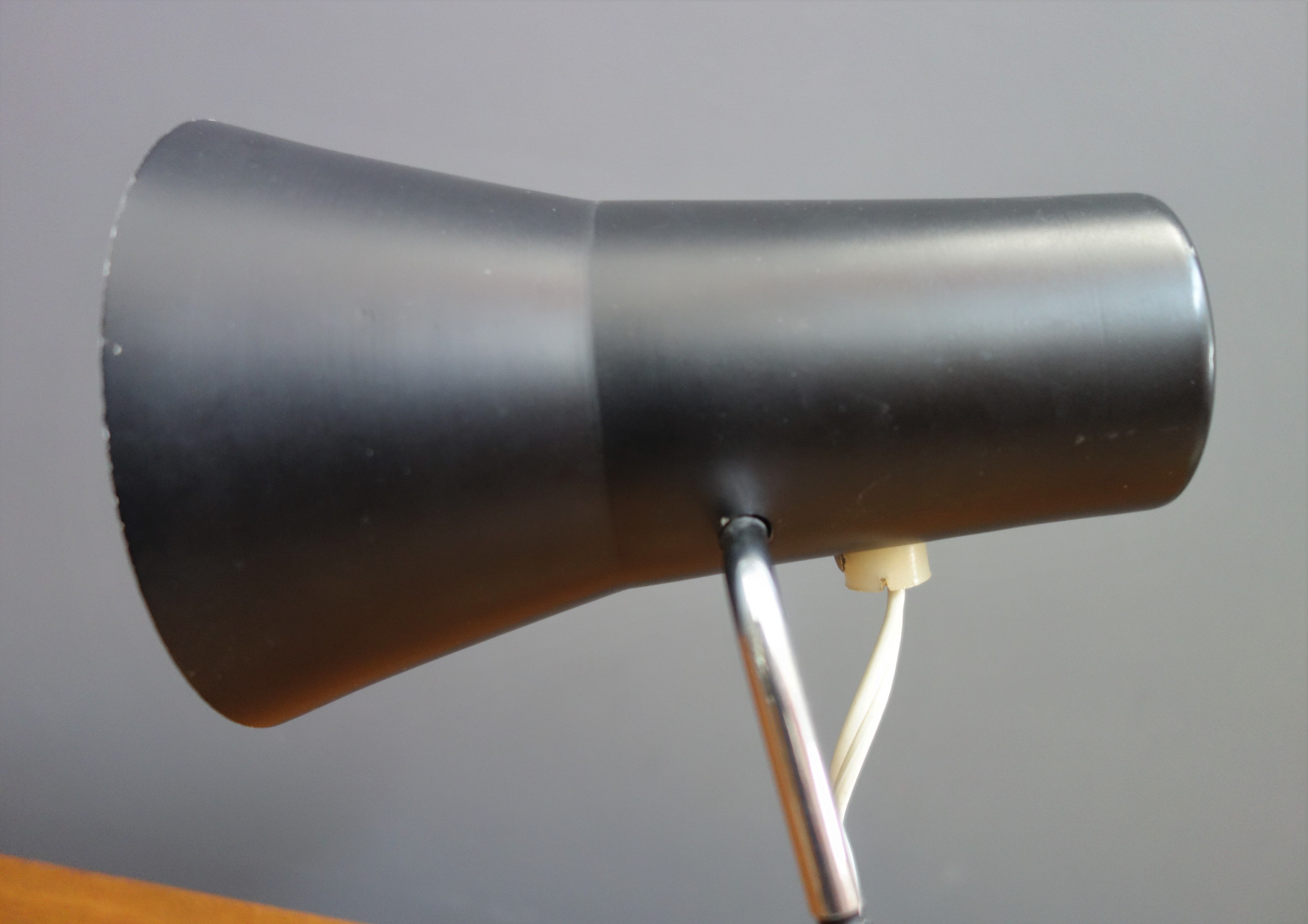 Josef Hurka Black table lamp for Drupol, model 21616 1960s