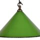 Industrial British Green Enamel Factory Pendant Lamp, 1950s