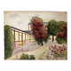 Aquarelle paysage aux parasols