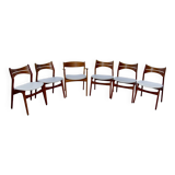Set of 5 teak chairs by eric buch 1960