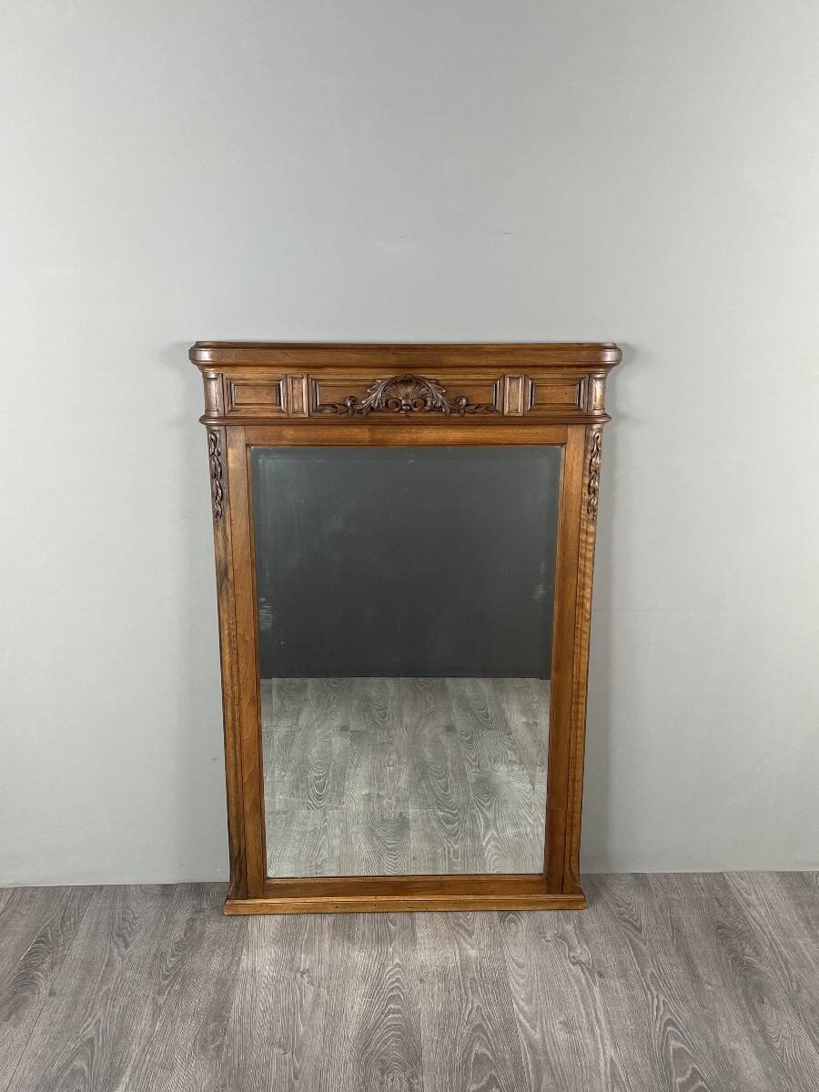 Carved wooden mirror, late 19th / early 20th century