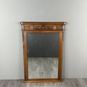 Carved wooden mirror, late 19th / early 20th century
