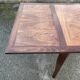 Large extendable table, marquetry, oak, vintage, 1950s